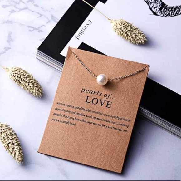 Gold Pearls of love necklace 4 for $20 - Picture 2 of 5